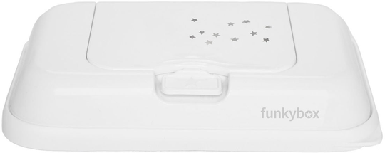Funkybox ToGo Säilytysrasia Kosteuspyyhkeille Little Stars, White