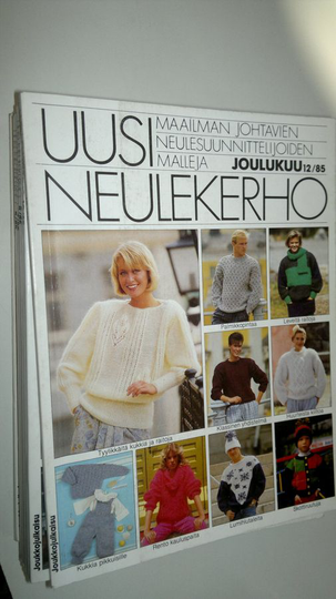 Uusi neulekerho - johtavien neulesuunnittelijoiden malleja 1985, 9nroa (1, 3, 4, 5, 7-10, 12=