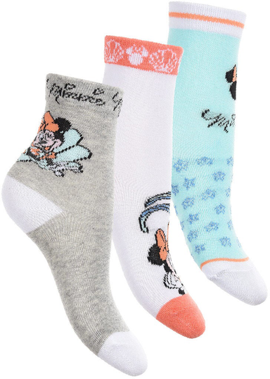 Disney Minni Hiiri Sukat 3-pack, Harmaa, 23-26