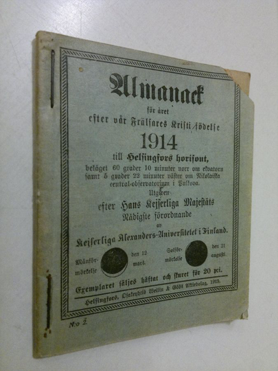 Almanack för året efter Frälfares Kristi födelse 1914