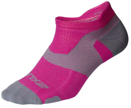 2XU Vectr Lightcushion No Show Sukat, Magenta Lightgrey, S