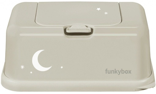 Funkybox Säilytysrasia Kosteuspyyhkeille Kuu, Khaki
